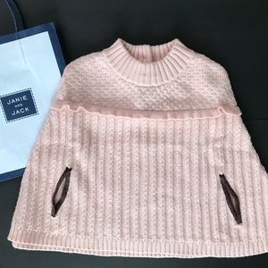 Janie and Jack ruffle sweater cape girls size 3